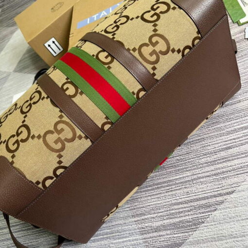 Replica Gucci 696039 Jumbo GG Large Duffle Bag Brown 6