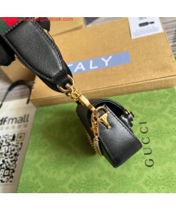 Replica Gucci 699760 Gucci Horsebit 1955 strap wallet Black 2