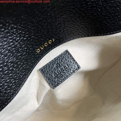 Replica Adidas x Gucci 658574 Horsebit 1955 mini bag black and white leather 8