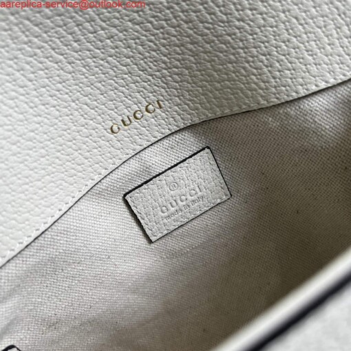 Replica Adidas x Gucci 658574 Horsebit 1955 mini bag white and black leather 8