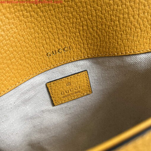Replica Adidas x Gucci 658574 Horsebit 1955 mini bag Yellow and black leather 8