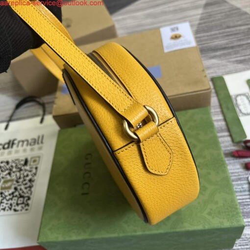Replica Adidas x Gucci Ophidia shoulder bag 702626 Yellow leather 2