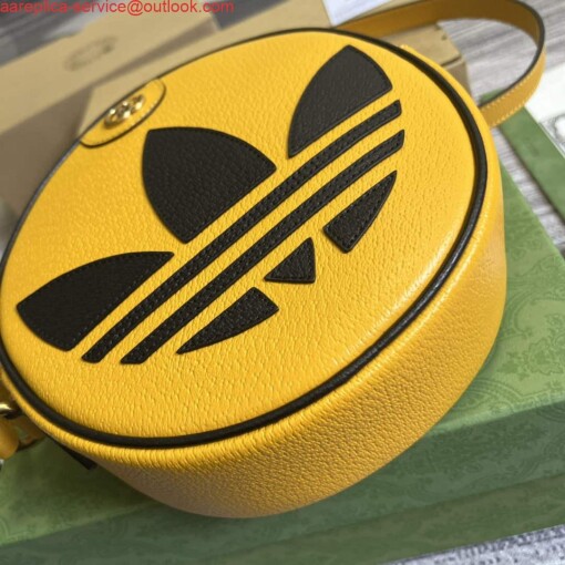 Replica Adidas x Gucci Ophidia shoulder bag 702626 Yellow leather 6