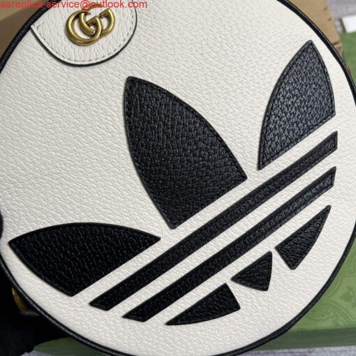 Replica Adidas x Gucci Ophidia shoulder bag 702626 White leather 5