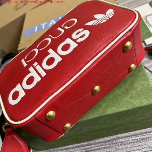 Replica Adidas x Gucci small shoulder bag 702427 Red leather 6