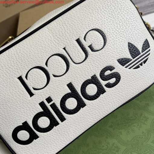 Replica Adidas x Gucci small shoulder bag 702427 White leather 4