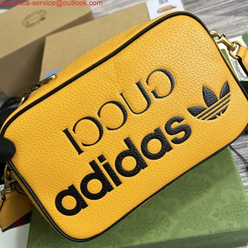 Replica Adidas x Gucci small shoulder bag 702427 Yellow leather 3