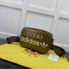 Replica Adidas x Gucci mini top handle bag 702387 White leather 10
