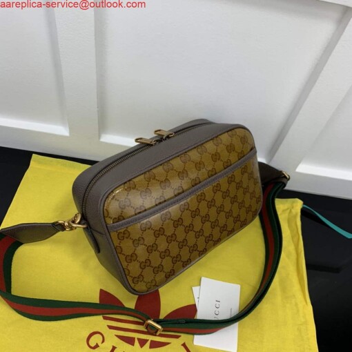 Replica Adidas x Gucci small shoulder bag 702427 Beige and brown GG canvas 2
