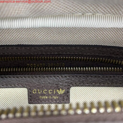 Replica Adidas x Gucci small shoulder bag 702427 Beige and brown GG canvas 8