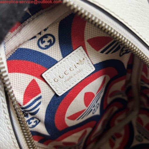 Replica Adidas x Gucci mini top handle bag 702387 White leather 8