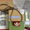 Replica Adidas x Gucci card case with Horsebit 702248 Off-white and red leather