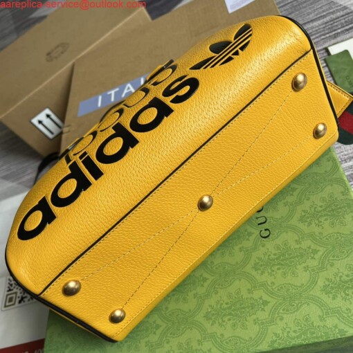 Replica Adidas x Gucci 702397 mini duffle bag yellow 6