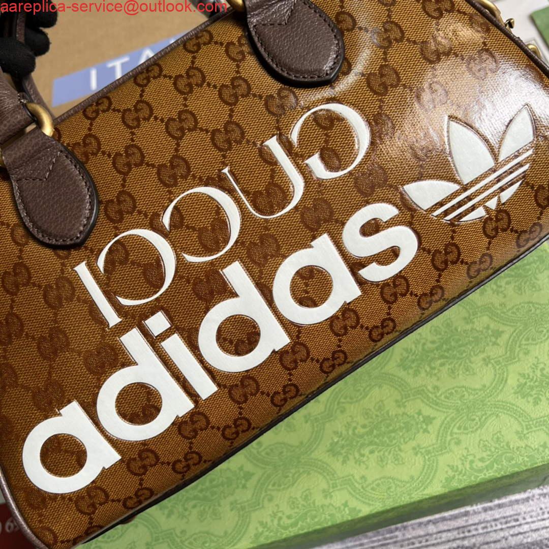 Replica Adidas x Gucci 702397 mini duffle bag brown 4 Replica Adidas x Gucci 702397 mini duffle bag brown 4