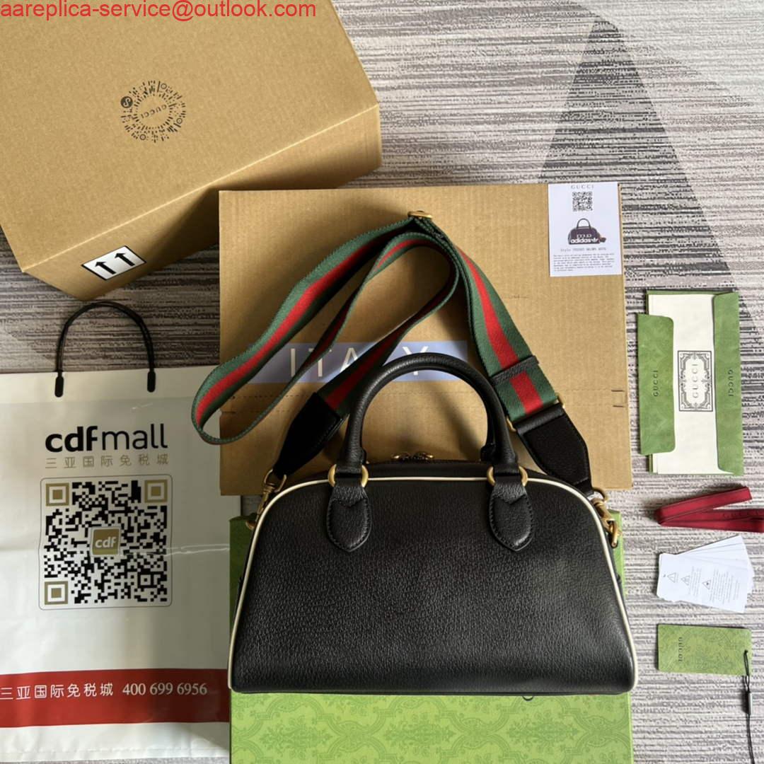 Replica Adidas x Gucci 702397 mini duffle bag black 2 Replica Adidas x Gucci 702397 mini duffle bag black 2