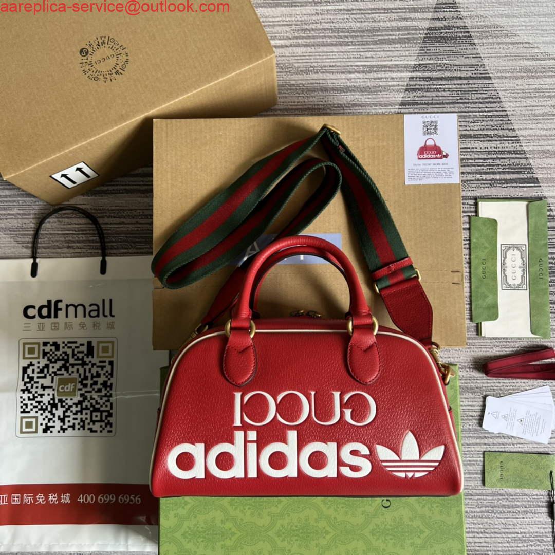 Replica Adidas x Gucci 702397 mini duffle bag Red Replica Adidas x Gucci 702397 mini duffle bag Red