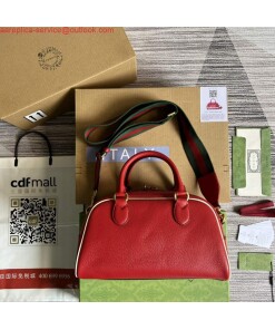 Replica Adidas x Gucci 702397 mini duffle bag Red 2