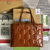 Replica Gucci 631685 GG matelassé leather medium tote Bag Light brown