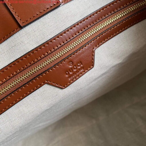 Replica Gucci 631685 GG matelassé leather medium tote Bag Light brown 8
