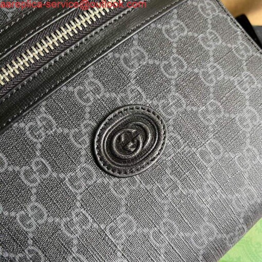 Replica Gucci 681021 GG Supreme messenger bag Black 4