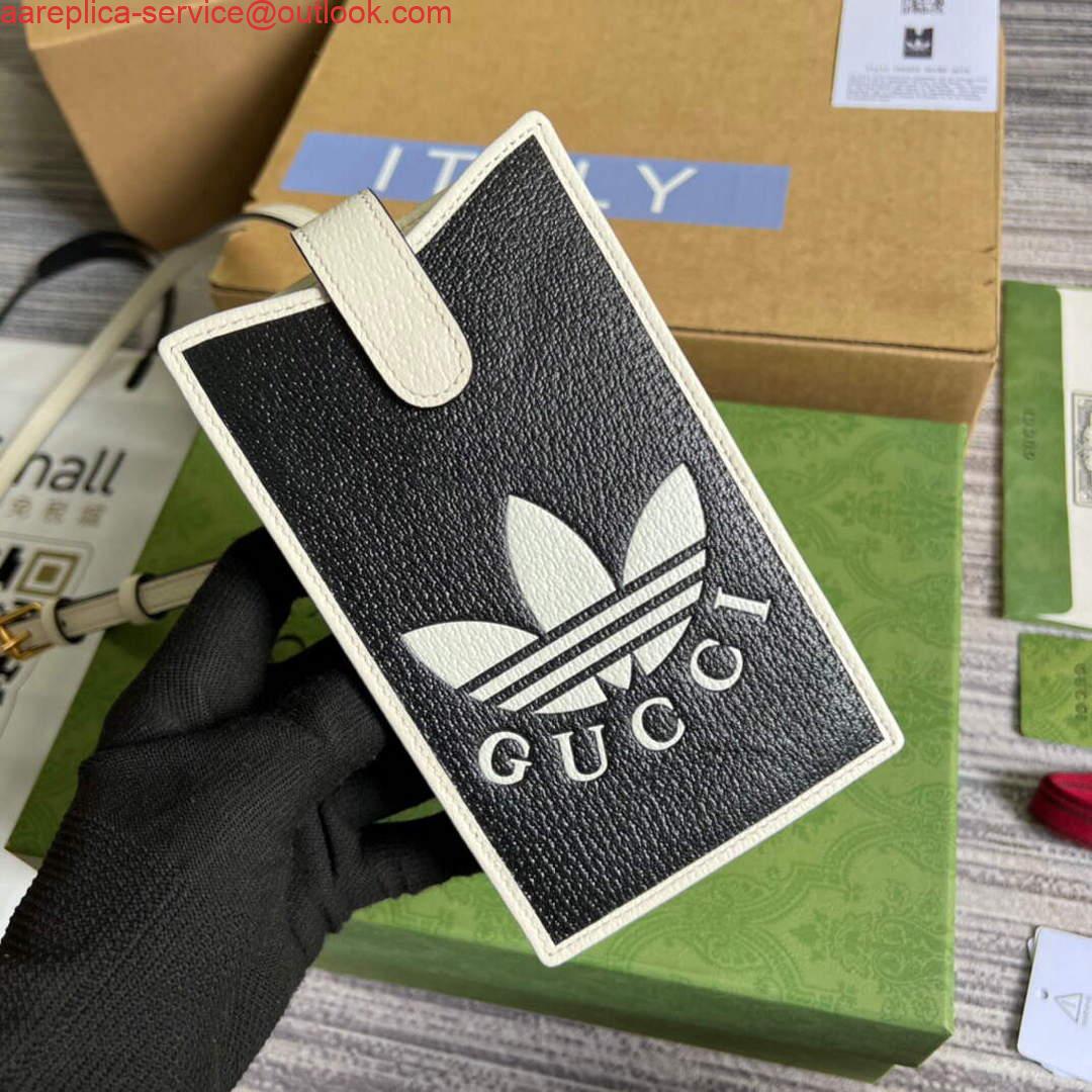 Replica Gucci 702203 Adidas x Gucci phone case Black 3 Replica Gucci 702203 Adidas x Gucci phone case Black 3