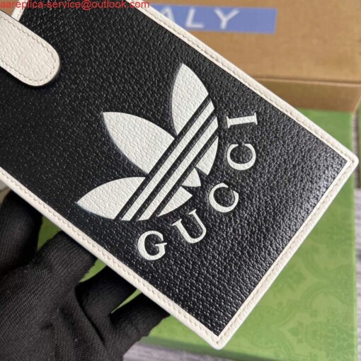 Replica Gucci 702203 Adidas x Gucci phone case Black 4