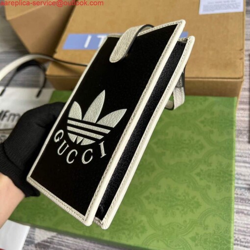 Replica Gucci 702203 Adidas x Gucci phone case Black 6