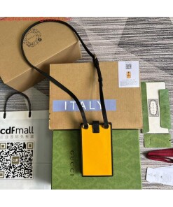 Replica Gucci 702203 Adidas x Gucci phone case Yellow Replica Gucci 702203 Adidas x Gucci phone case Yellow