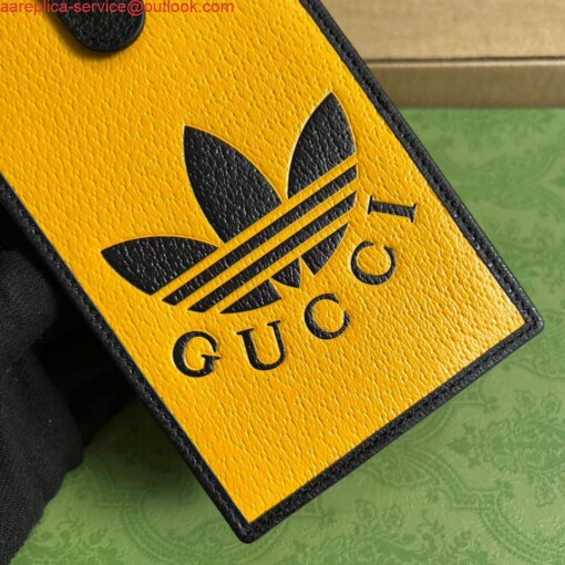 Replica Gucci 702203 Adidas x Gucci phone case Yellow 4