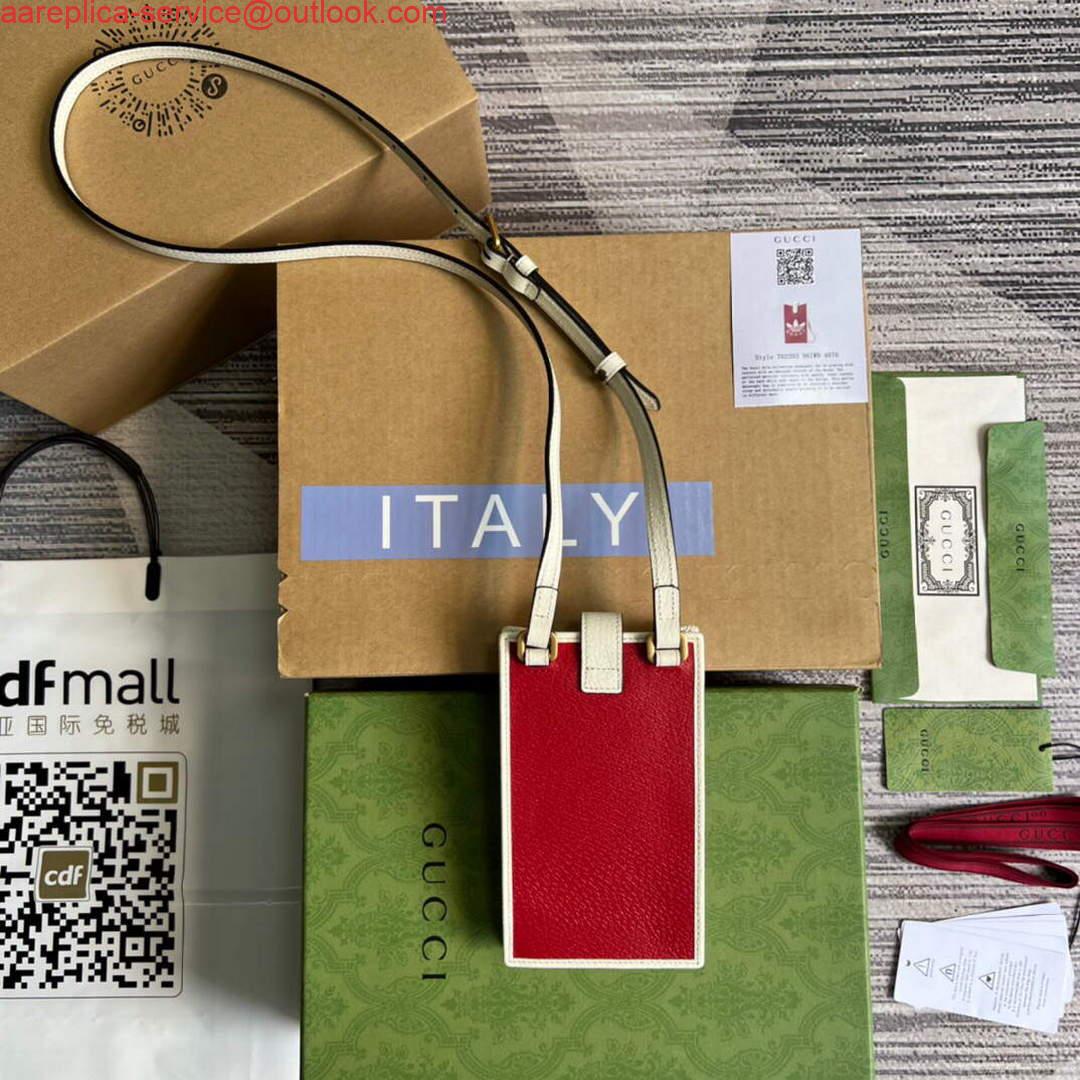 Replica Gucci 702203 Adidas x Gucci phone case Red Replica Gucci 702203 Adidas x Gucci phone case Red