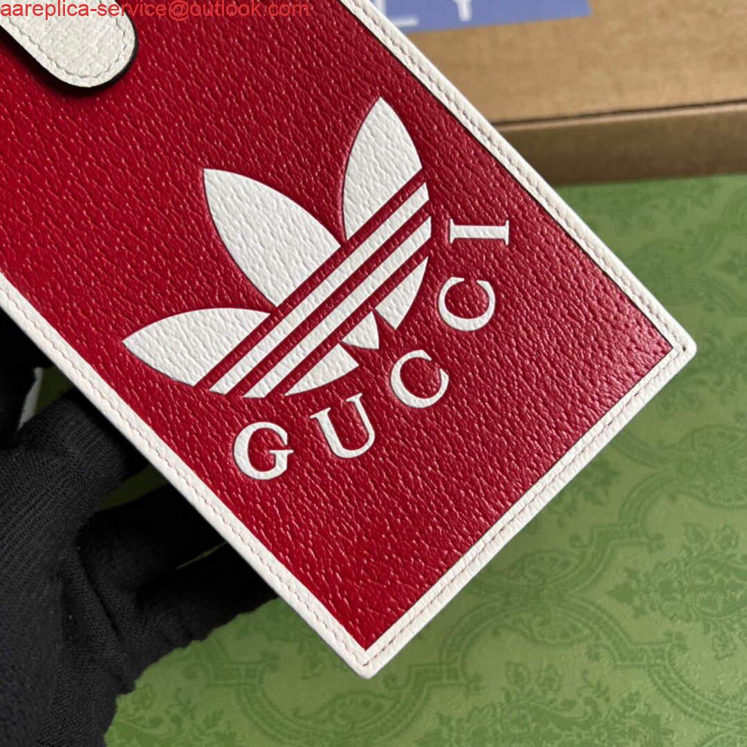 Replica Gucci 702203 Adidas x Gucci phone case Red 4 Replica Gucci 702203 Adidas x Gucci phone case Red 4