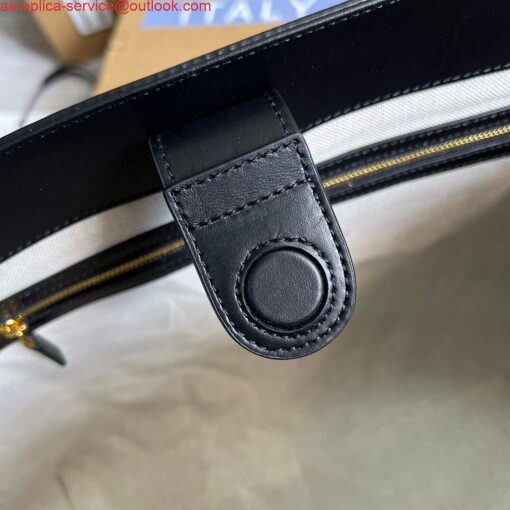 Replica Gucci 631685 GG matelassé leather medium tote Bag Black 7