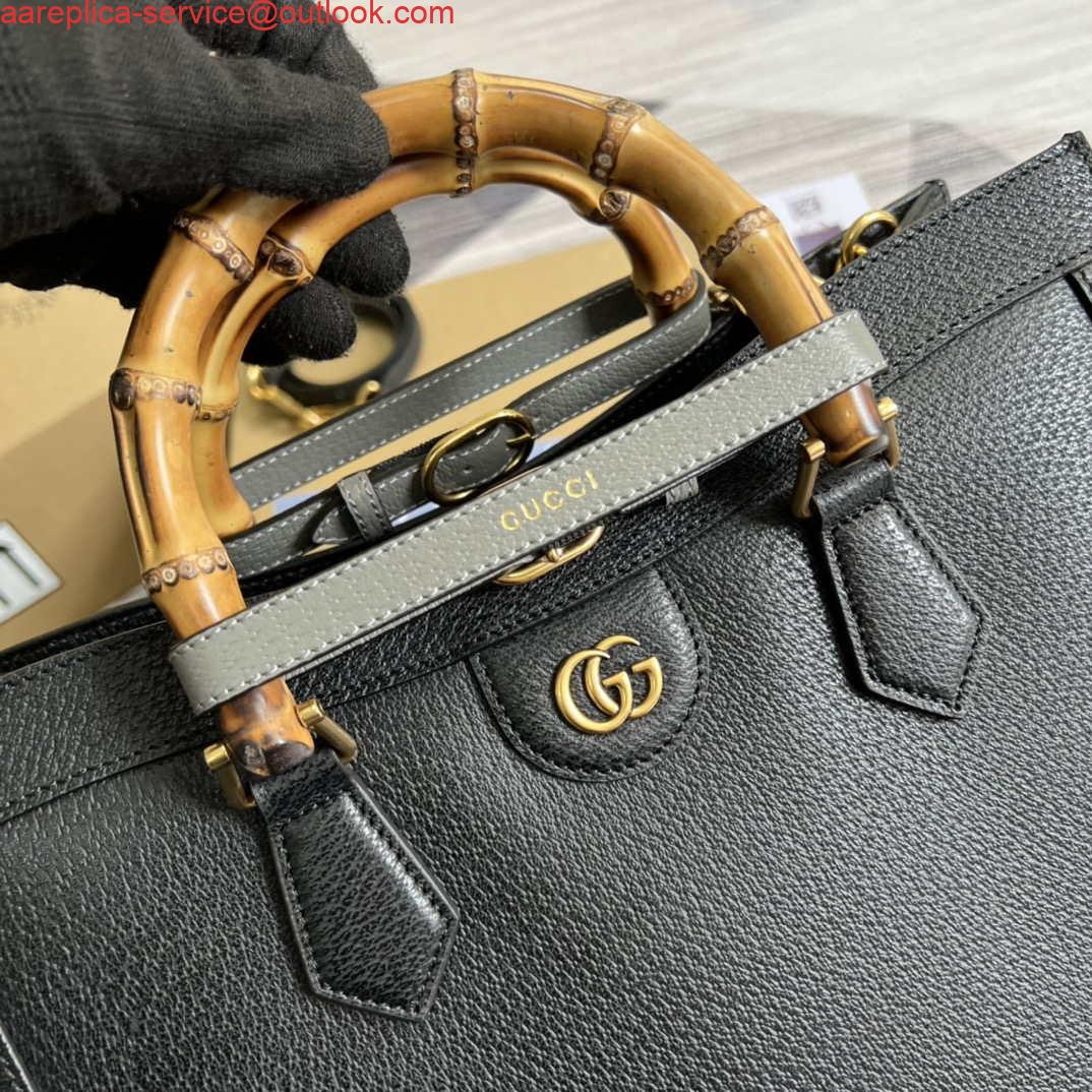 Replica Gucci 678842 Diana medium tote bag Black 4 Replica Gucci 678842 Diana medium tote bag Black 4