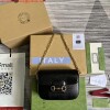 Replica Gucci Horsebit 1955 lizard mini bag 675801 black leather