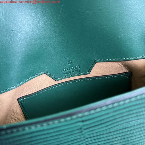 Replica Gucci Horsebit 1955 lizard mini bag 675801 green leather 8