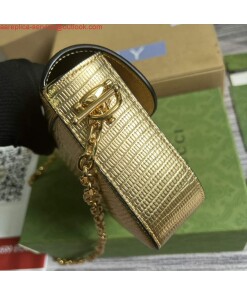 Replica Gucci Horsebit 1955 lizard mini bag 675801 gold leather 2