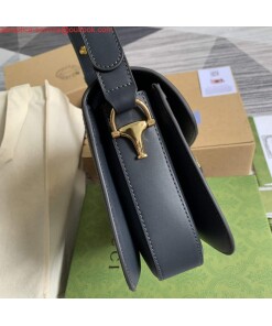 Replica Gucci Horsebit 1955 shoulder bag Beige with 602204 black leather 2