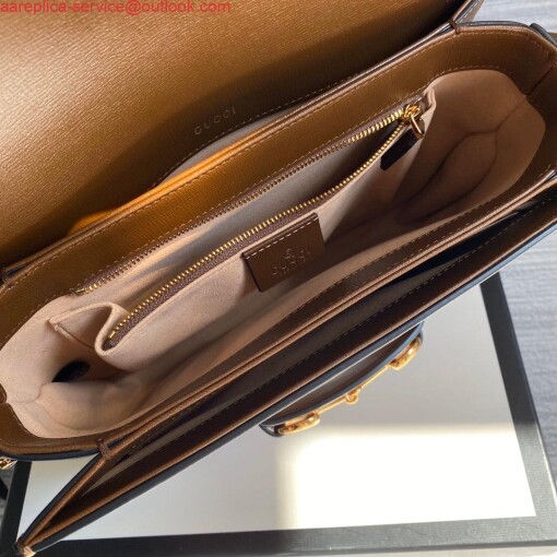 Replica Gucci Horsebit 1955 shoulder bag 602204 Brown leather 7