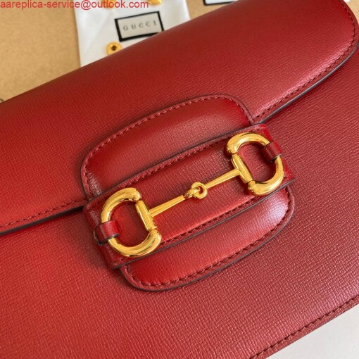 Replica Gucci Horsebit 1955 shoulder bag 602204 Red leather 3