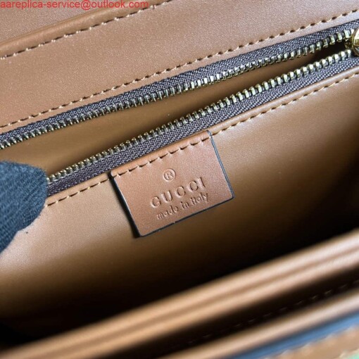 Replica Gucci Horsebit 1955 shoulder bag 602204 plum with brown leather 8