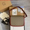 Replica Gucci Horsebit 1955 shoulder bag 602204 Beige with white leather 10