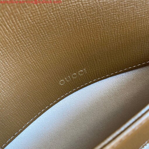 Replica Gucci Horsebit 1955 shoulder bag 602204 Beige with brown leather 8