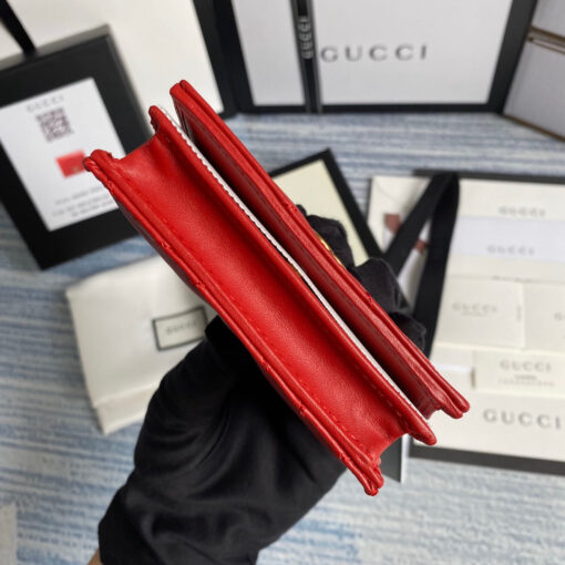 Replica Gucci 466492 GG Marmont card case wallet in Red 3