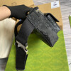 Replica Gucci ‎645093 GG embossed belt bag Black GG embossed leather