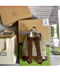 Replica Gucci 674147 Backpack with Interlocking G Beige and ebony