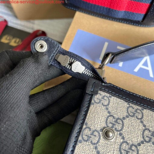 Replica Gucci 674164 Messenger Bag With Interlocking G Blue 5