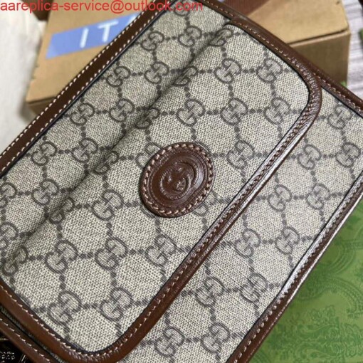 Replica Gucci 674164 Messenger Bag With Interlocking G Brown 5