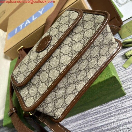 Replica Gucci 674164 Messenger Bag With Interlocking G Brown 6