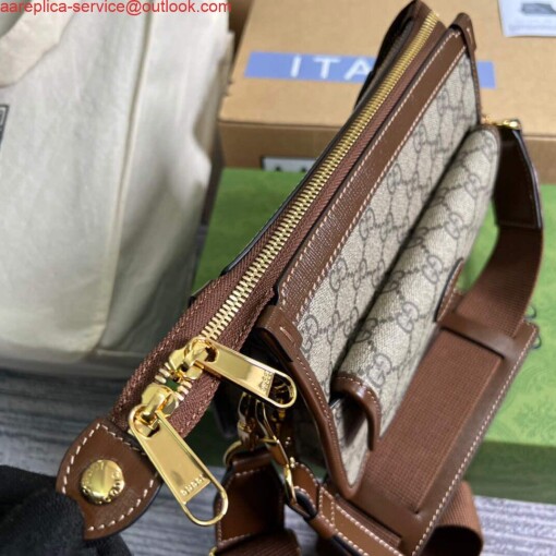 Replica Gucci 674164 Messenger Bag With Interlocking G Brown 7