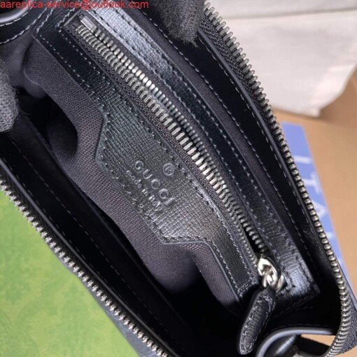 Replica Gucci 674164 Messenger Bag With Interlocking G Black 8